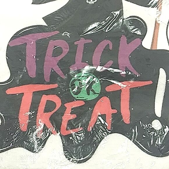 Halloween Bag Tote Treat Zipper Canvas Grim Reaper Large Colorful NEW 16… - Picture 6 of 8